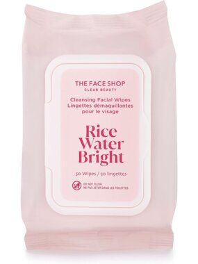 Moisturizing Rice Water Bright Makeup Remover Wipes - 50 Count, Cleansing